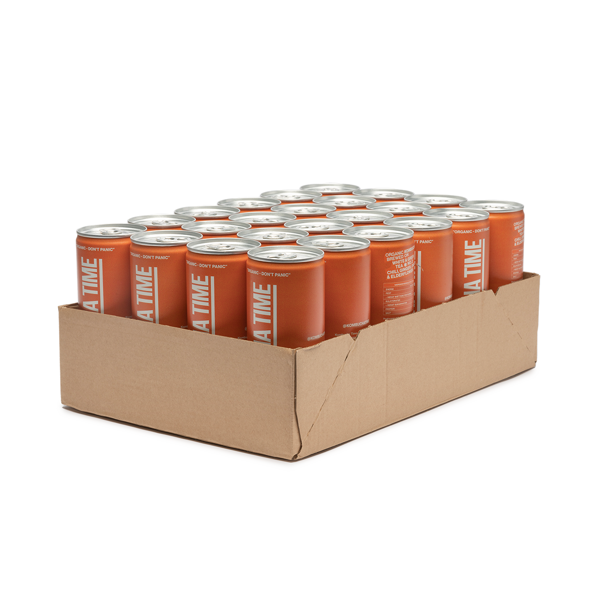 Kombucha - Chili, ingefær, appelsin, hyldeblomst / 24 stk